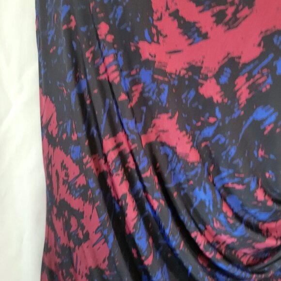 NEW DKNY Dress 1X Plus Ruched sleeveless lined Red Black Blue Bodycon DKNYC NWT - Picture 12 of 12